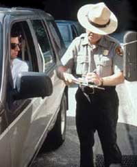 Cop writing ticket